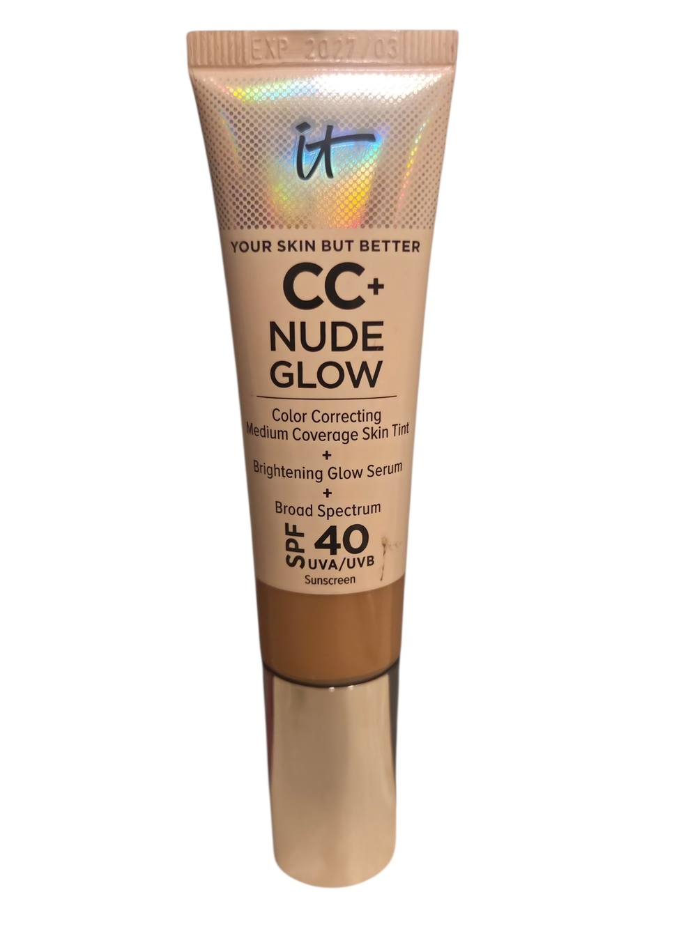 it cosmetics CC+ Nude Glow Skin Tint SPF 40 — Nude Tan Glow NEW